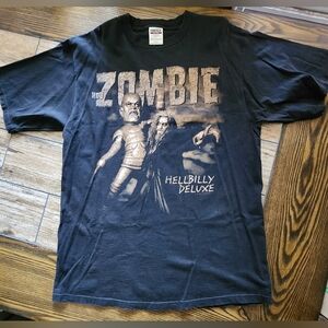 Vintage Rob Zombie Hellbilly Deluxe 98-99 Tour Black T-Shirt, 100% Cotton, XL